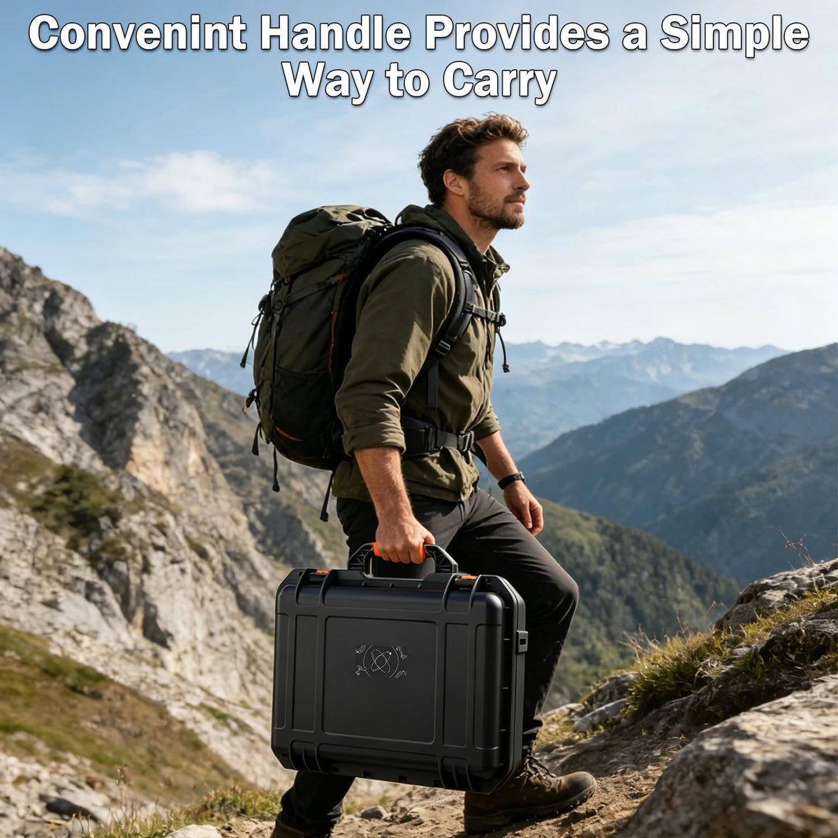 MONOJOY ergonomic anti-slip handle and reinforced latches for safe carrying
