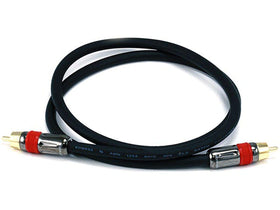 Monoprice 102681 RG6 coaxial cable with gold-plated RCA connectors for clear audio signals.