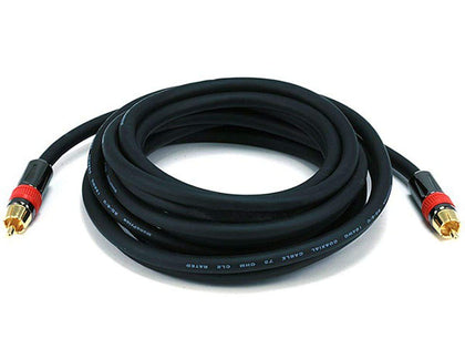 Monoprice 102682 RG6 cable with gold-plated RCA connectors for high-fidelity digital audio