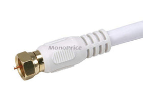 Monoprice 104060 coaxial cable F-type connector ideal for satellite or cable TV setups
