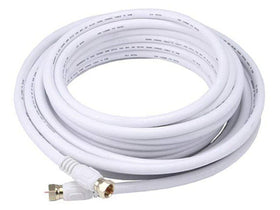 Monoprice 104060 quad shield coaxial cable with F-type connector for reliable signal transfer in home theater