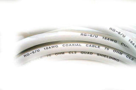 Monoprice 104060 white jacket coaxial cable supports indoor installations with reduced interference