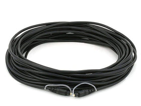 Monoprice 106735 front connector showing Toslink ends and molded strain relief for lasting performance