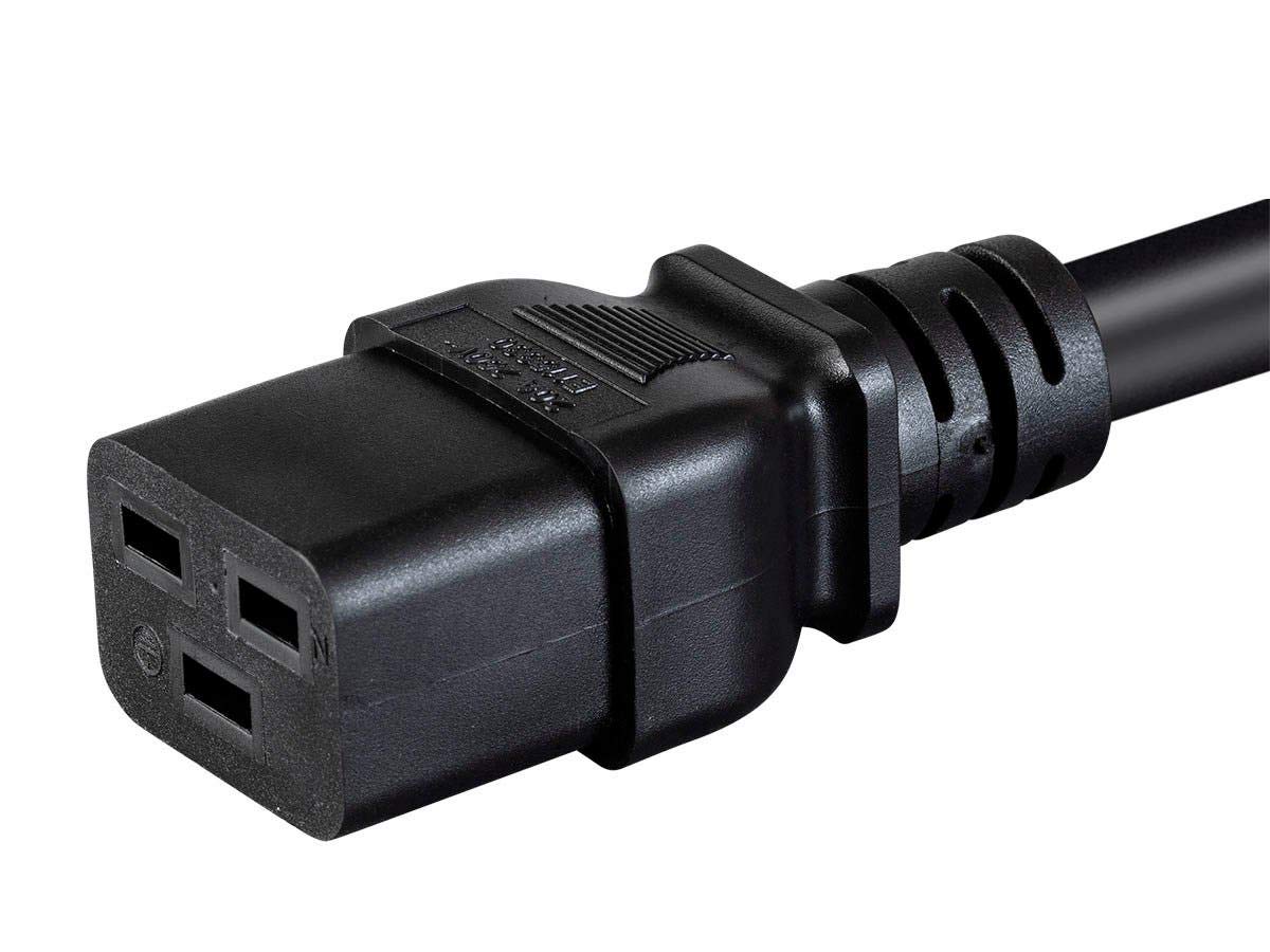 Monoprice 12 AWG conductors visible in the power cord for high-load use