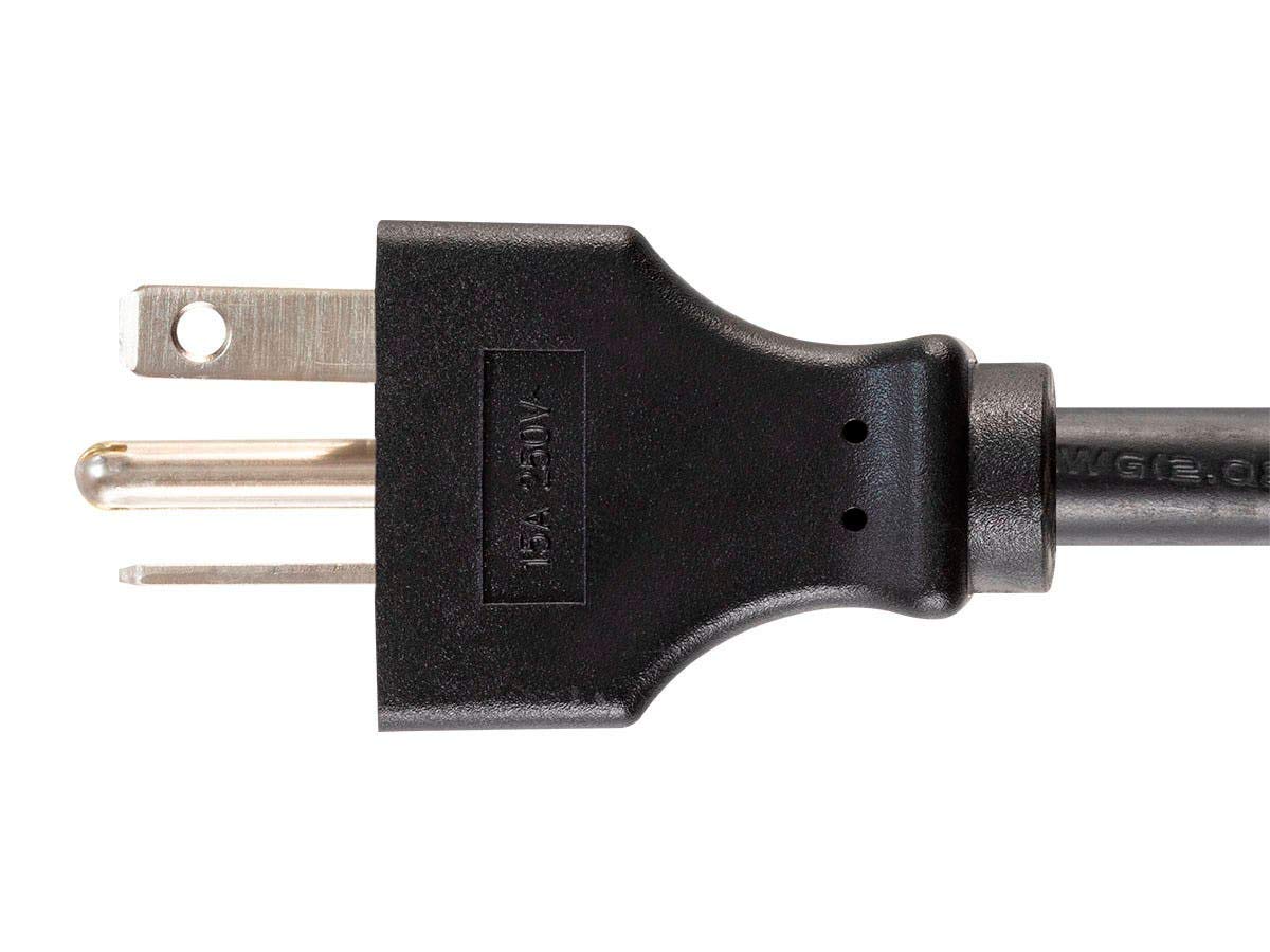Monoprice 12 AWG extension cord end with C19 connector for robust data center power.