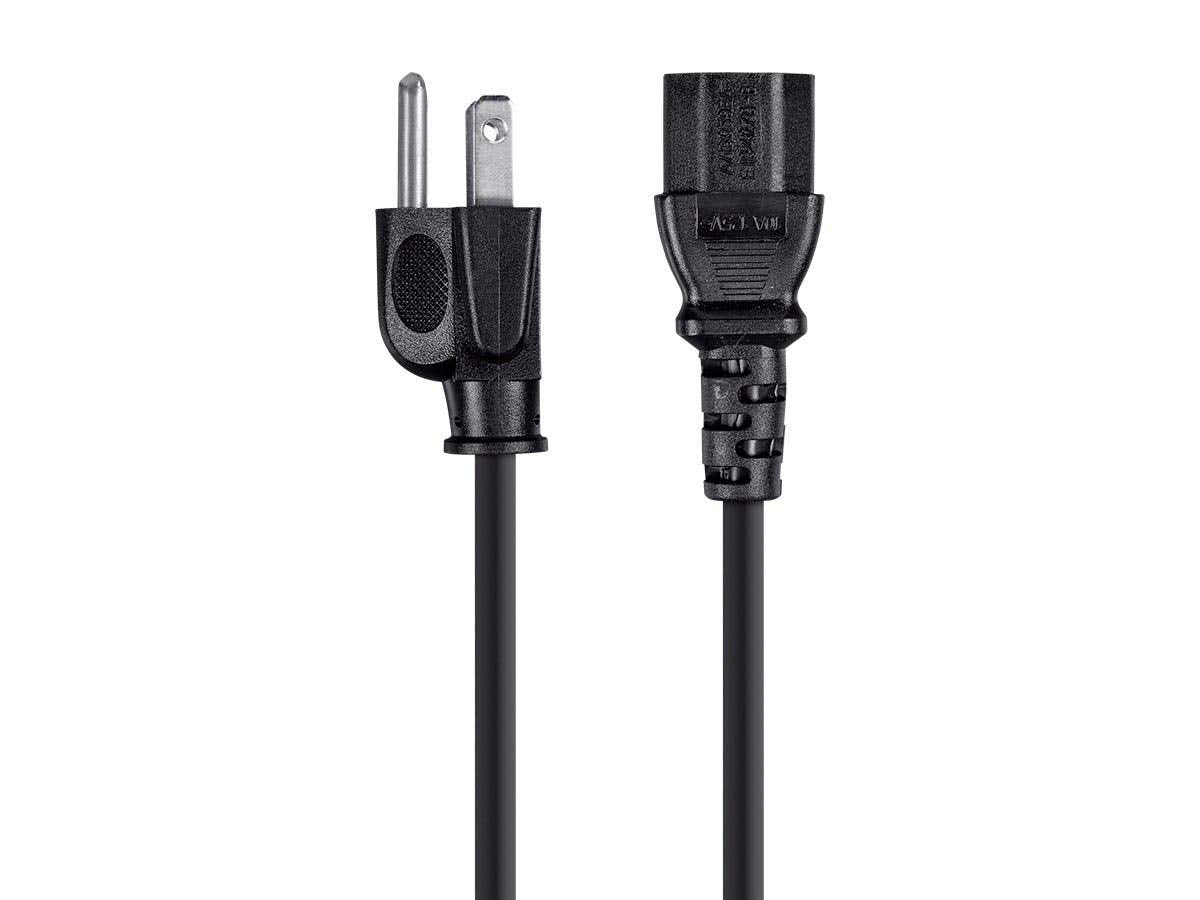 Monoprice 18AWG power cord NEMA 5-15P to IEC C13 ideal for computers