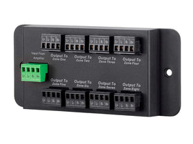 Monoprice 8-Zone Hub front view, compact design for versatile multi-room audio.