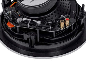 Carbon fiber woofer in Monoprice Alpha speaker delivering powerful dynamics with low distortion