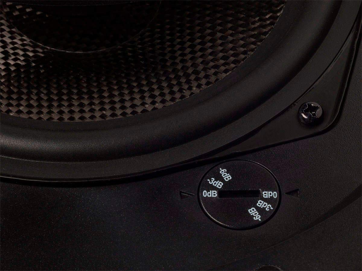 Monoprice Alpha 2-Way ceiling speaker pair in room for balanced sound