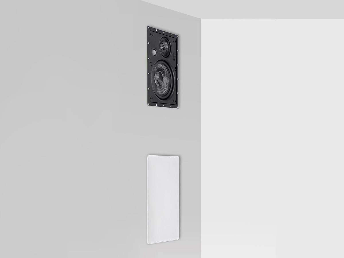 Monoprice Alpha 3-Way in-wall installation ready panel demonstrates quick mounting.