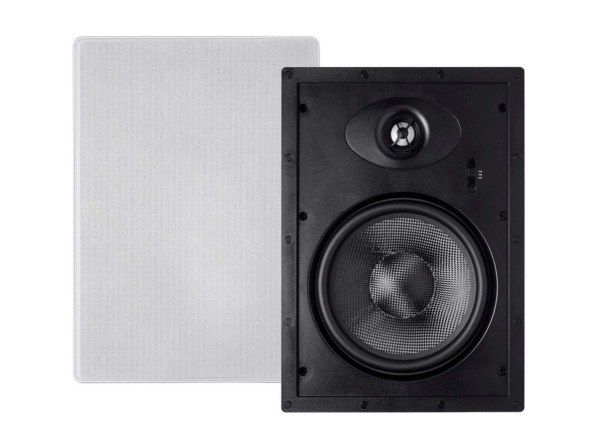 Monoprice Alpha Series carbon fiber 8-inch in-wall driver delivers powerful bass.