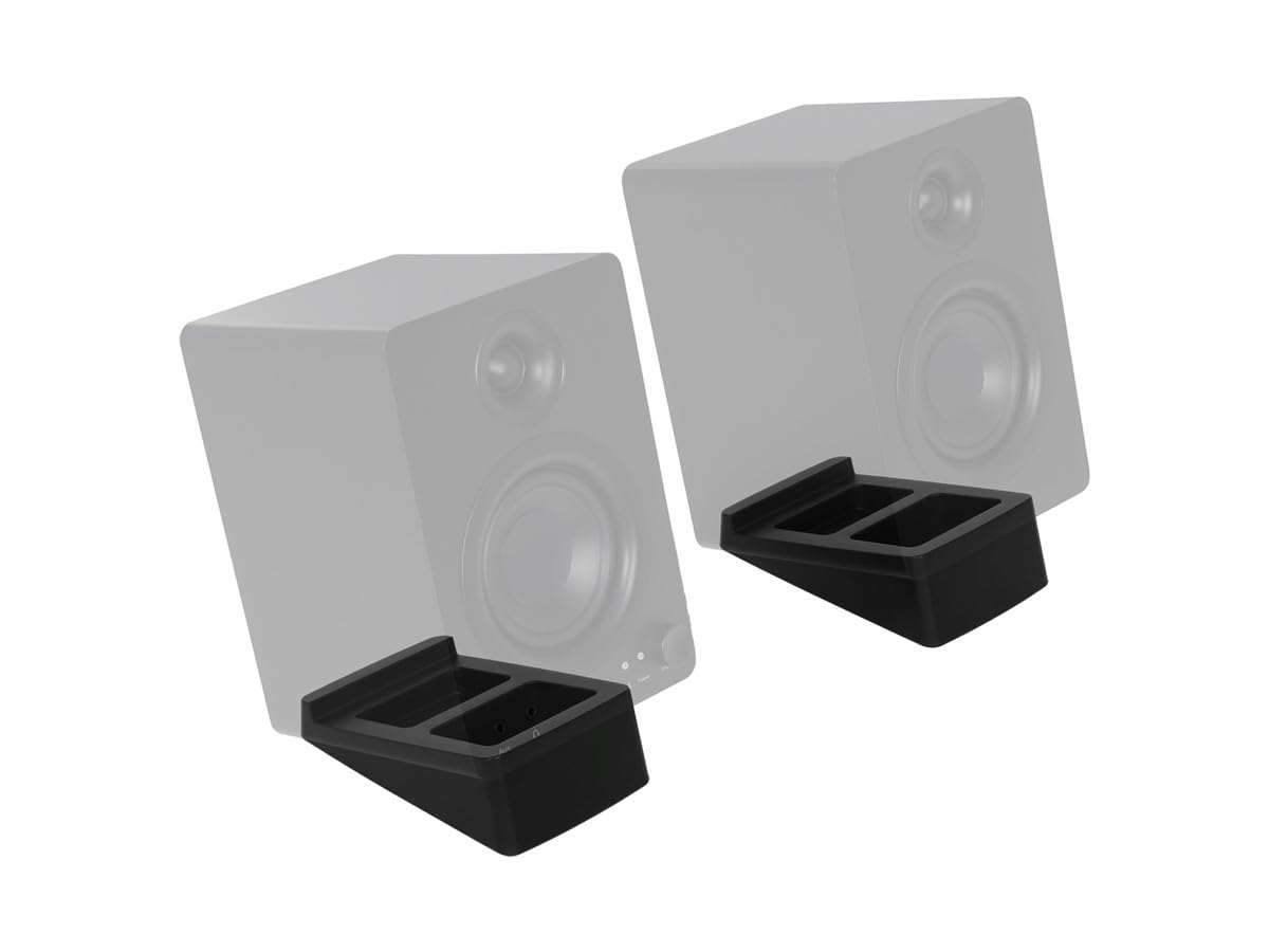 Monoprice anti-vibration thermoplastic rubber minimizes desk resonances for crisper highs.