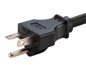 Monoprice black 8 ft heavy-duty extension cord ready for rack installations.