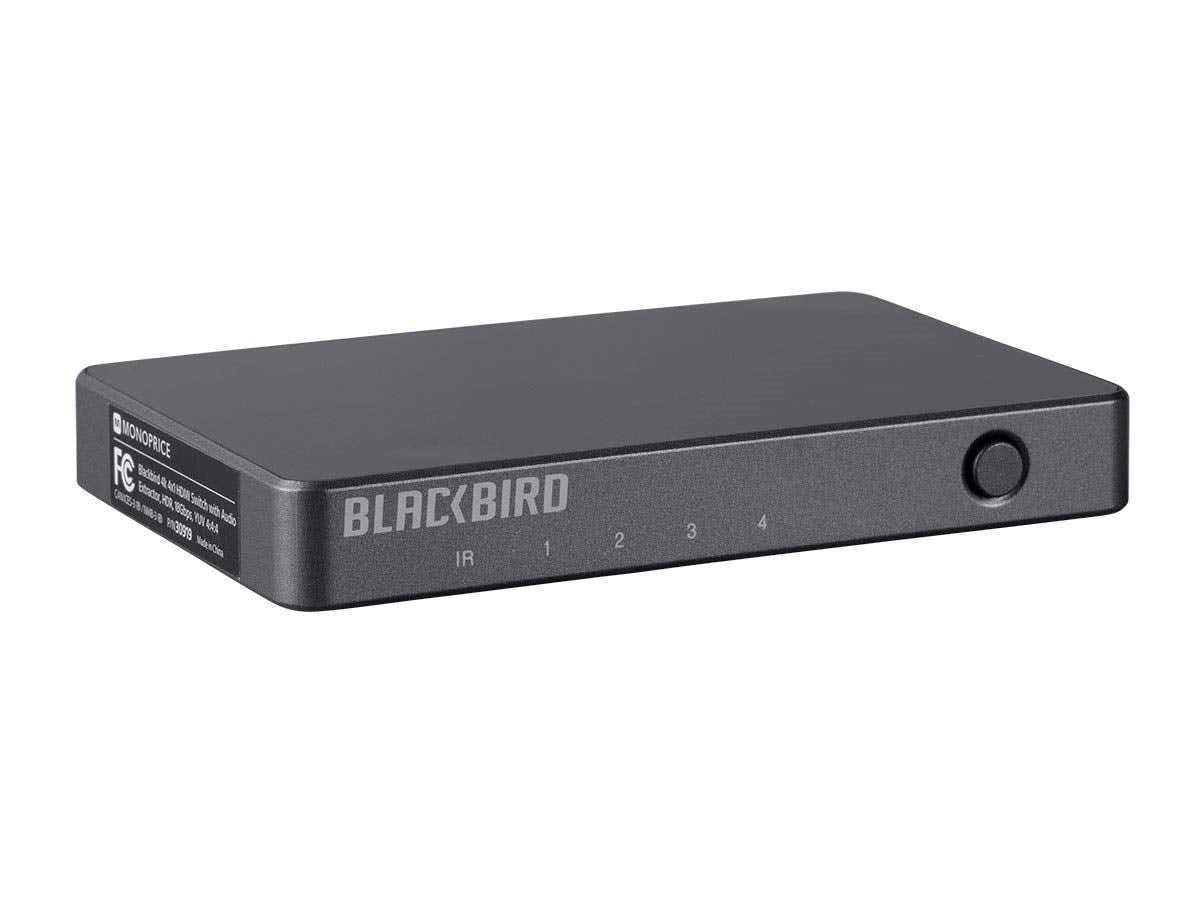 Monoprice Blackbird rear connectors with HDMI and analog audio for easy setup