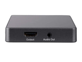 Monoprice Blackbird installed in living room AV setup offering simplified connections