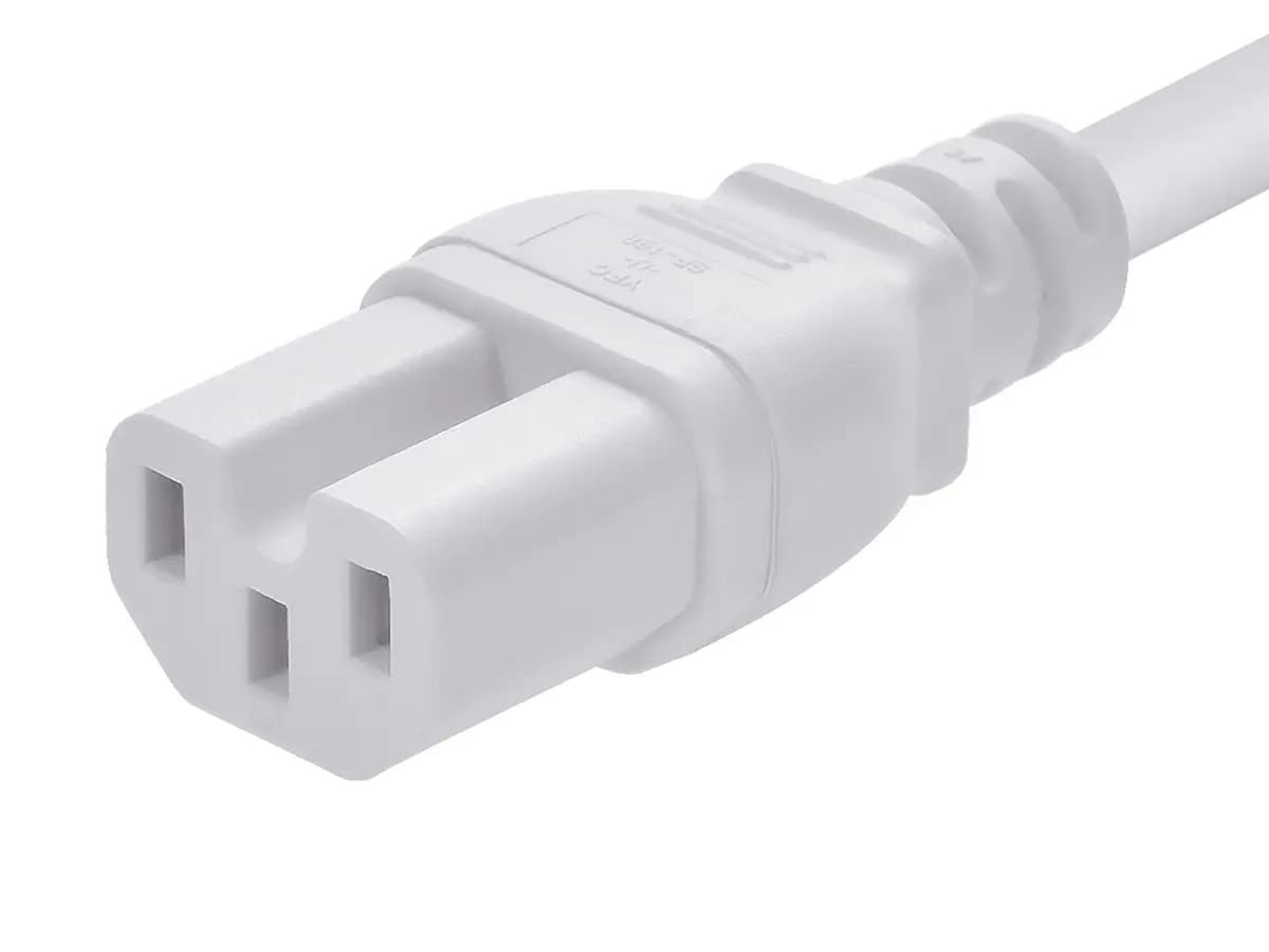 Monoprice cable laid on desk connecting monitor and PC for tidy workspace power