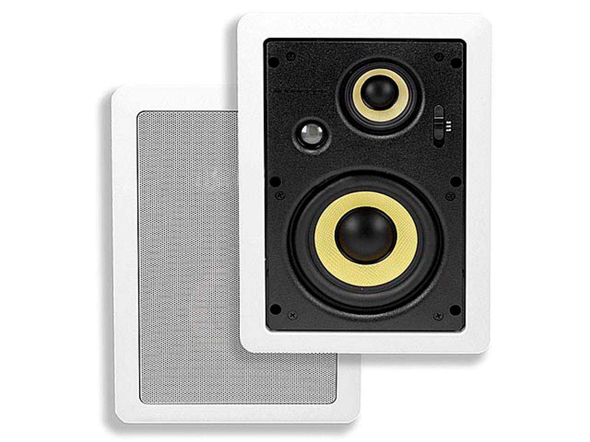 Monoprice Caliber 3-Way aramid in-wall woofer for clean, powerful bass.