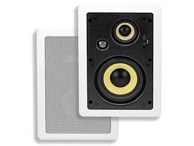Monoprice Caliber 3-Way aramid in-wall woofer for clean, powerful bass.