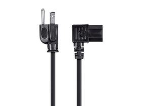 Monoprice close-up of 90 degree C13 connector showing secure fit benefit