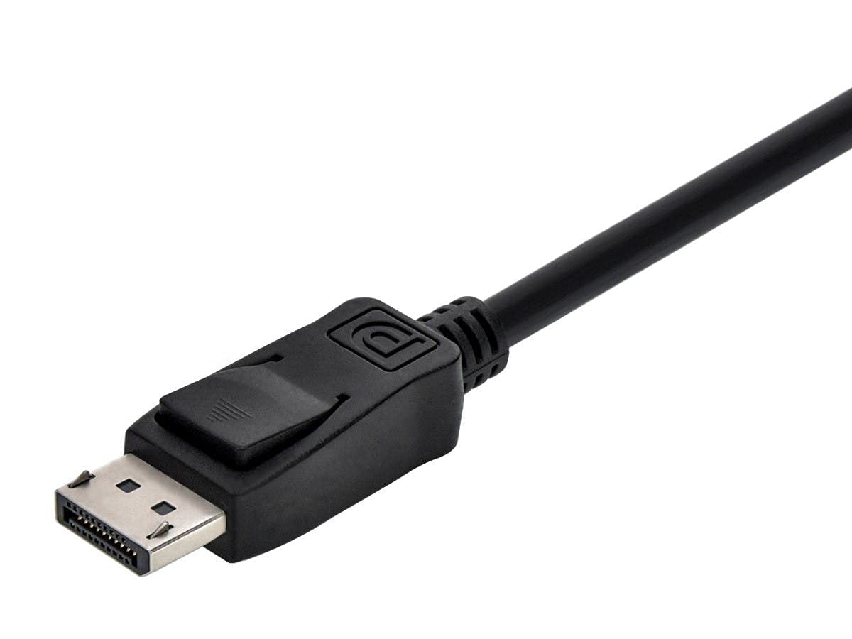 Monoprice DisplayPort 2.0 cable texture detail highlighting flexible jacket and shielding