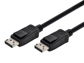 Monoprice DisplayPort 2.0 connector close-up illustrating solid contacts and durability