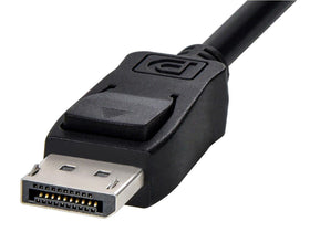 Monoprice DisplayPort 2.0 cable length comparison showing 6ft reach for desktop setups