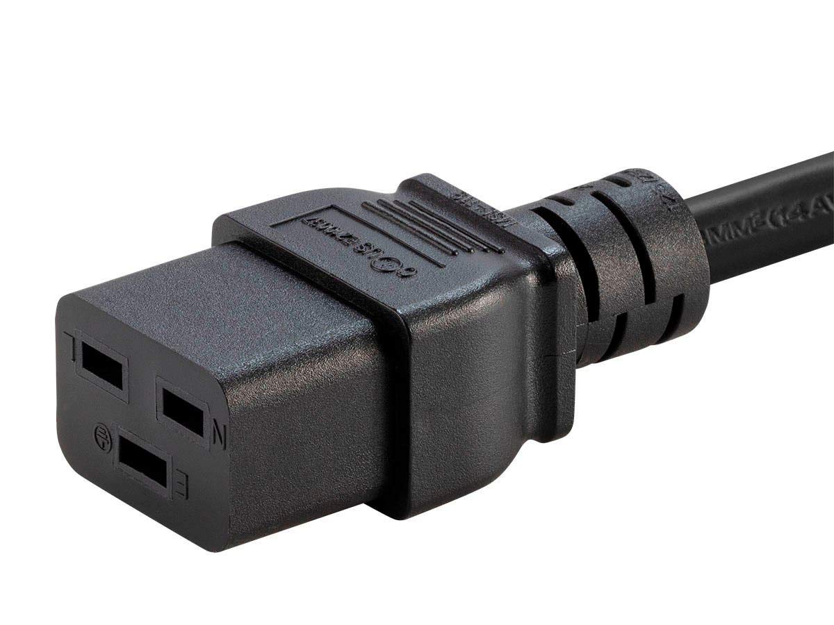 Monoprice extension cord suitable for UPS integration and PDUs in critical setups.