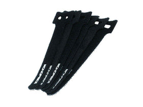 Monoprice front packaging showing 50 black 6-inch hook and loop ties for tidy cable storage