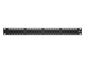 Monoprice front view showing 24 ports and easy access benefits
