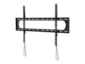 Monoprice front view of mount holding large TV showing clean installation and stability