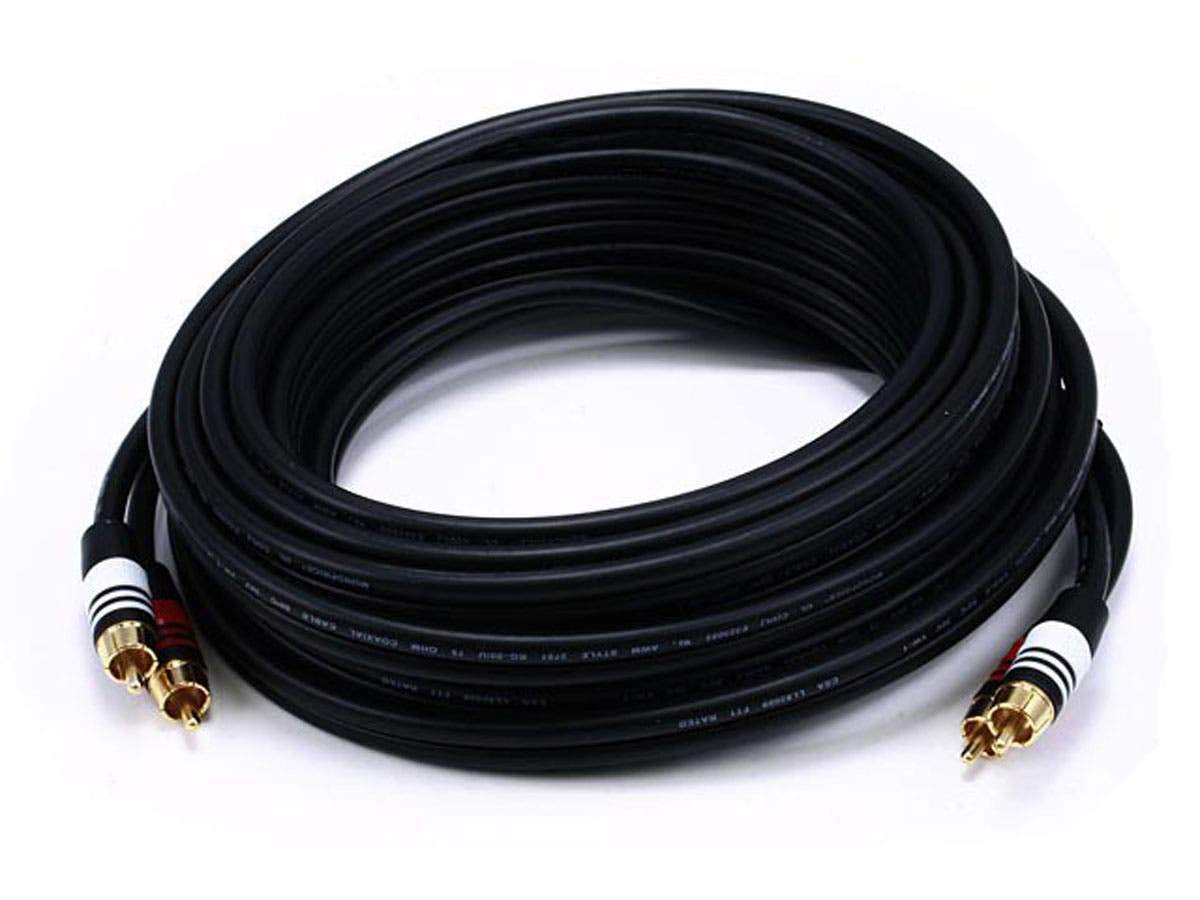 Monoprice gold-plated connector closeup for corrosion resistance benefit