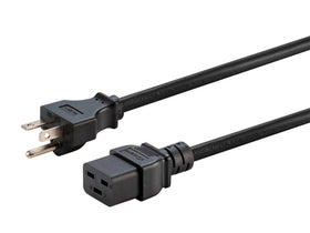 Monoprice 6-20P to C19 connector shown for UPS compatibility and flexible setup.