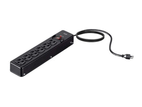 Monoprice heavy-duty surge protector with six outlets for reliable desk power.