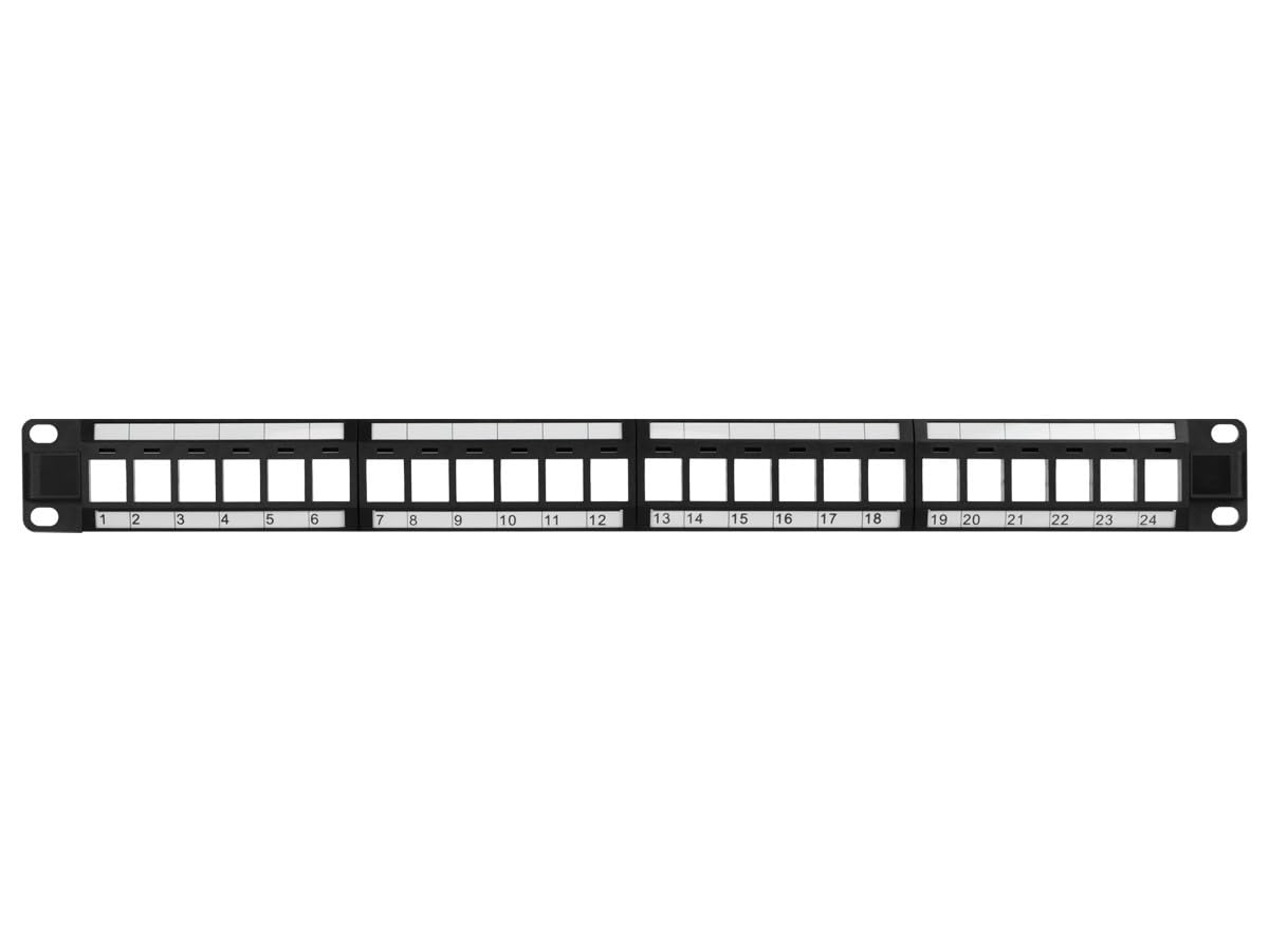 Monoprice installed in 19 inch rack demonstrating compact 1U fit and organized cable management benefit