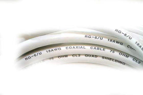 Monoprice cable run behind TV in living room demonstrating tidy installation and stable signal