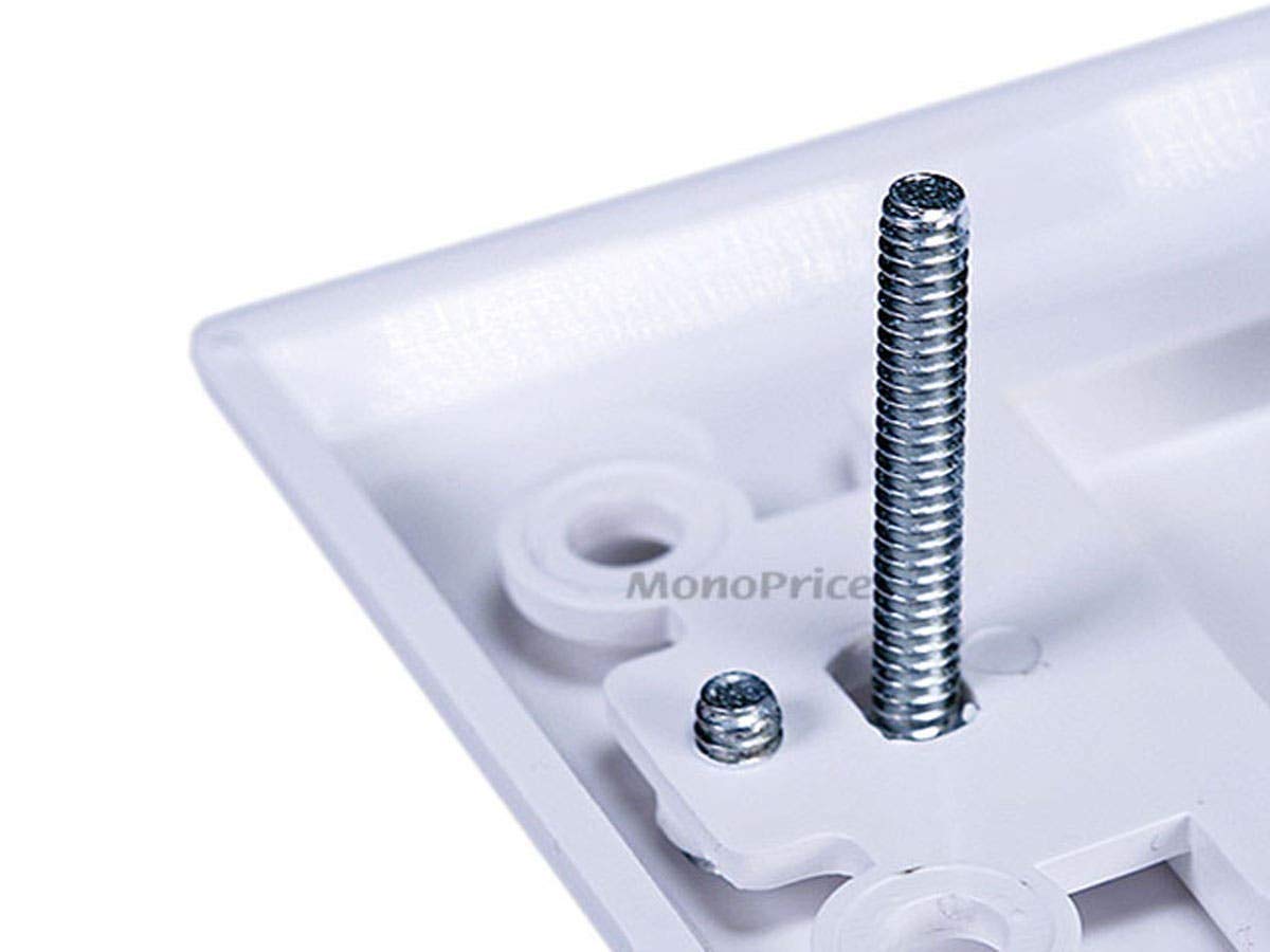 Monoprice wall plate in living room hookup, neat speaker connections for better organization