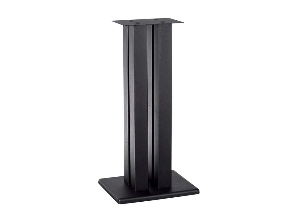 Monoprice Monolith 24-inch stand on surface with sturdy height and satin finish.