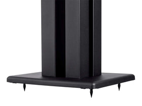Side profile shows four-column stability of Monoprice Monolith 24-inch stand.