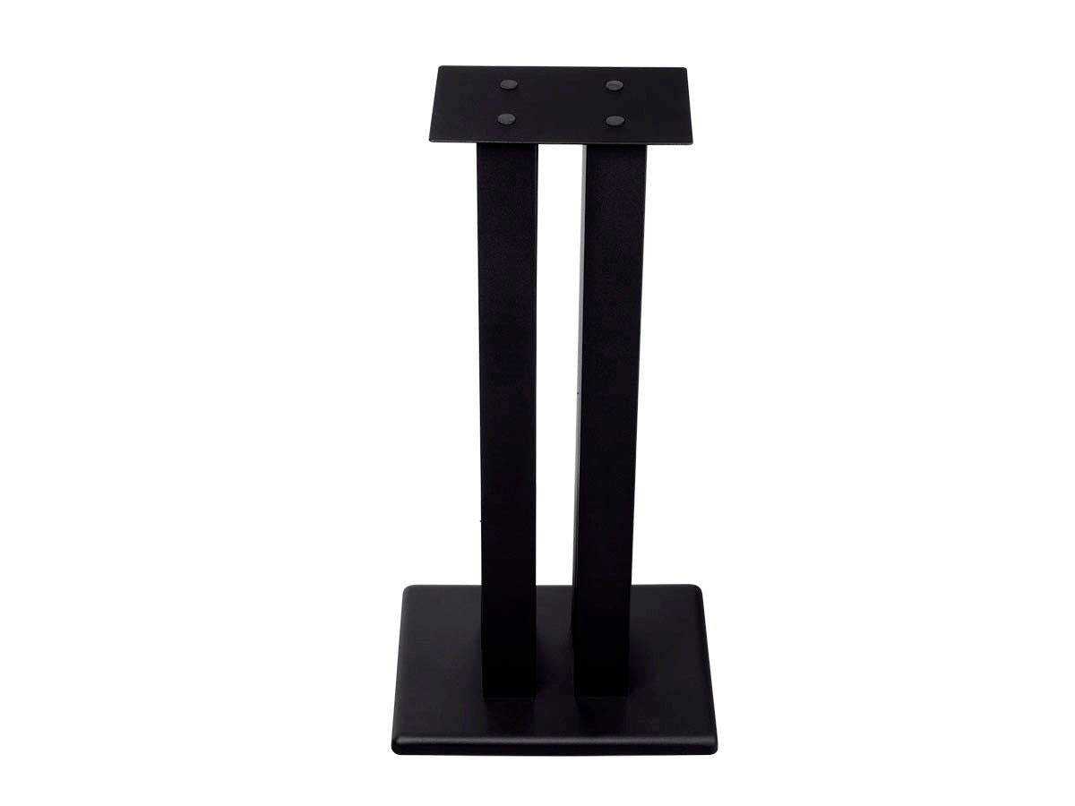 Top-pad on Monoprice Monolith stand protects speaker and reduces vibration.