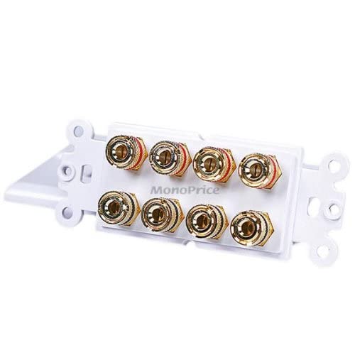 Monoprice Moonrise rear view showing binding post clamping for easy speaker wire termination
