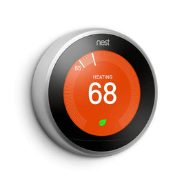 Monoprice Nest Thermostat 3rd Gen Pro front view with sleek display for quick temp checks.