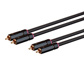 Monoprice Onix gold-plated RCA connectors showing secure contact and corrosion resistance