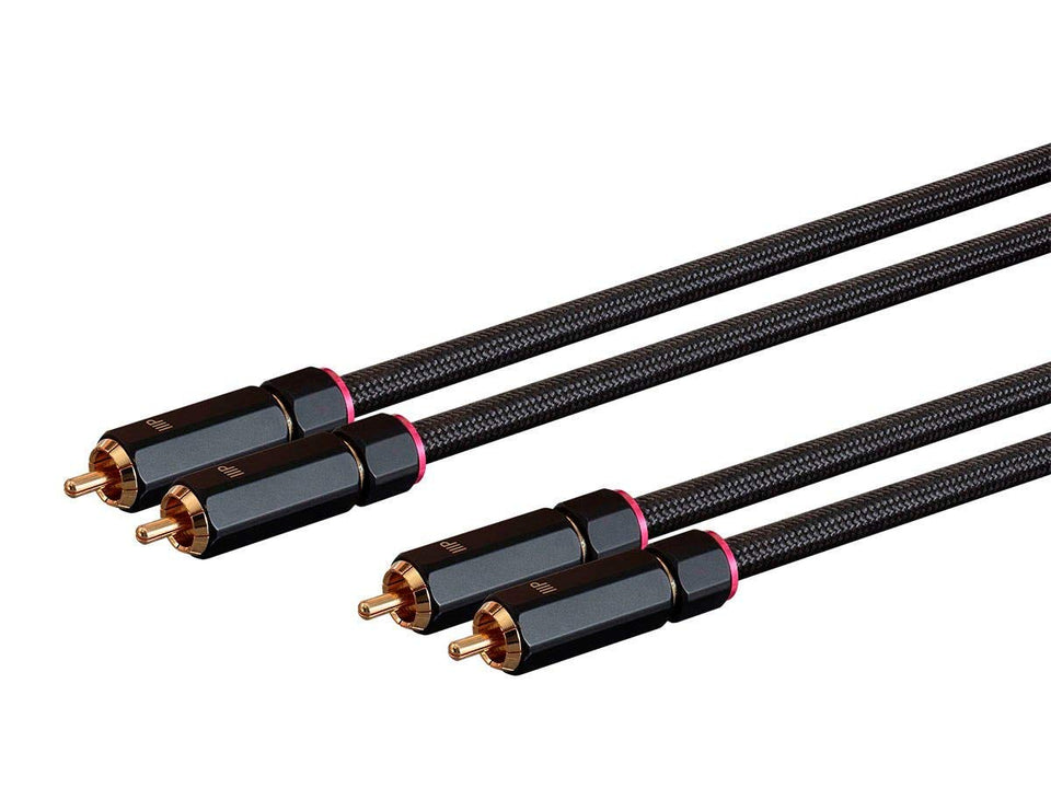 Monoprice Onix Series gold plated RCA connectors for clean stereo playback