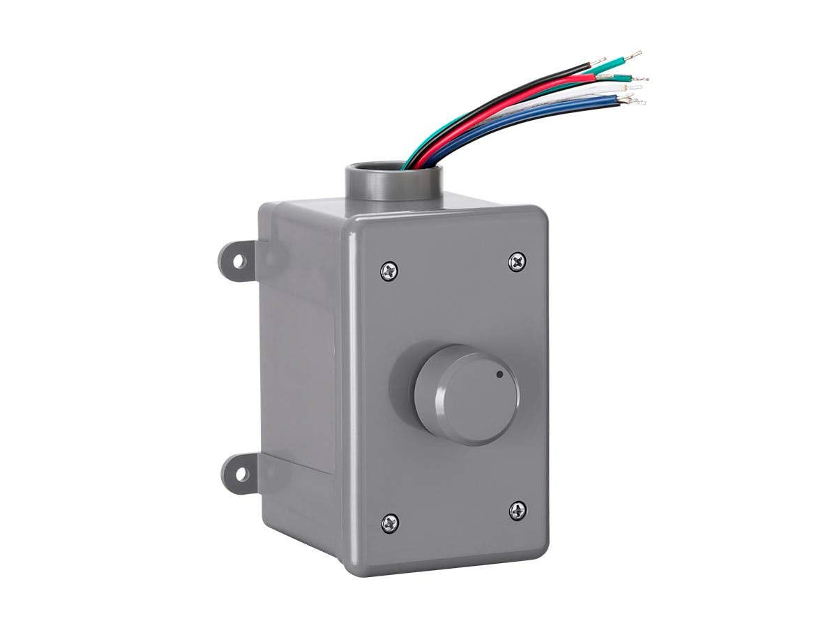 Monoprice OVC300 knob close-up showing tactile control and clear marking for precise adjustments