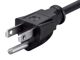 Monoprice power cord end view connecting PC or monitor to IEC C13 outlet
