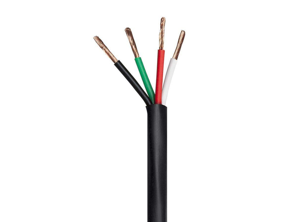 Monoprice plenum speaker wire 100 ft with 14 AWG four-conductor design for in-wall use