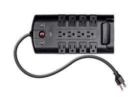Monoprice heavy-duty 10-foot cord and plug laid out to show reach and flexible placement benefits