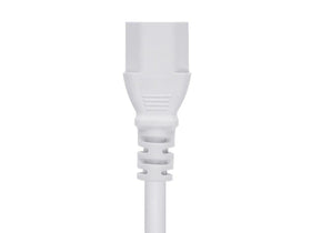 Monoprice 10 ft white power cord in a clean desk setup