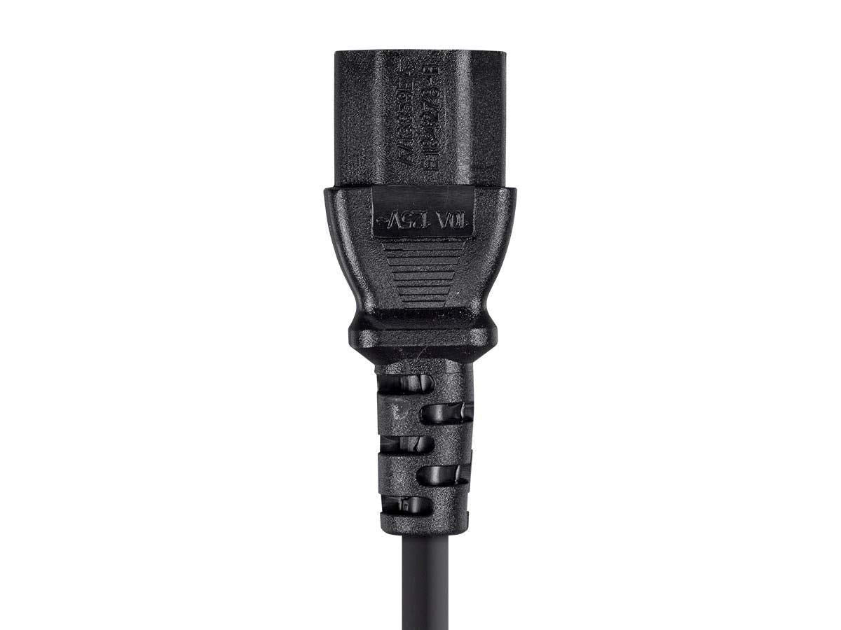 Monoprice cord in use with a monitor and power adapter for stable office power
