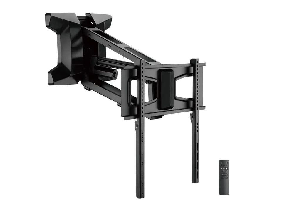 Monoprice Premium Mantel Mount height adjustable showing flexible viewing height